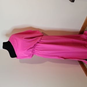Pink Lily One Shoulder Hot Pink Maxi Dress